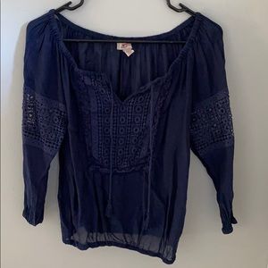 Navy Blue Arizona Blouse